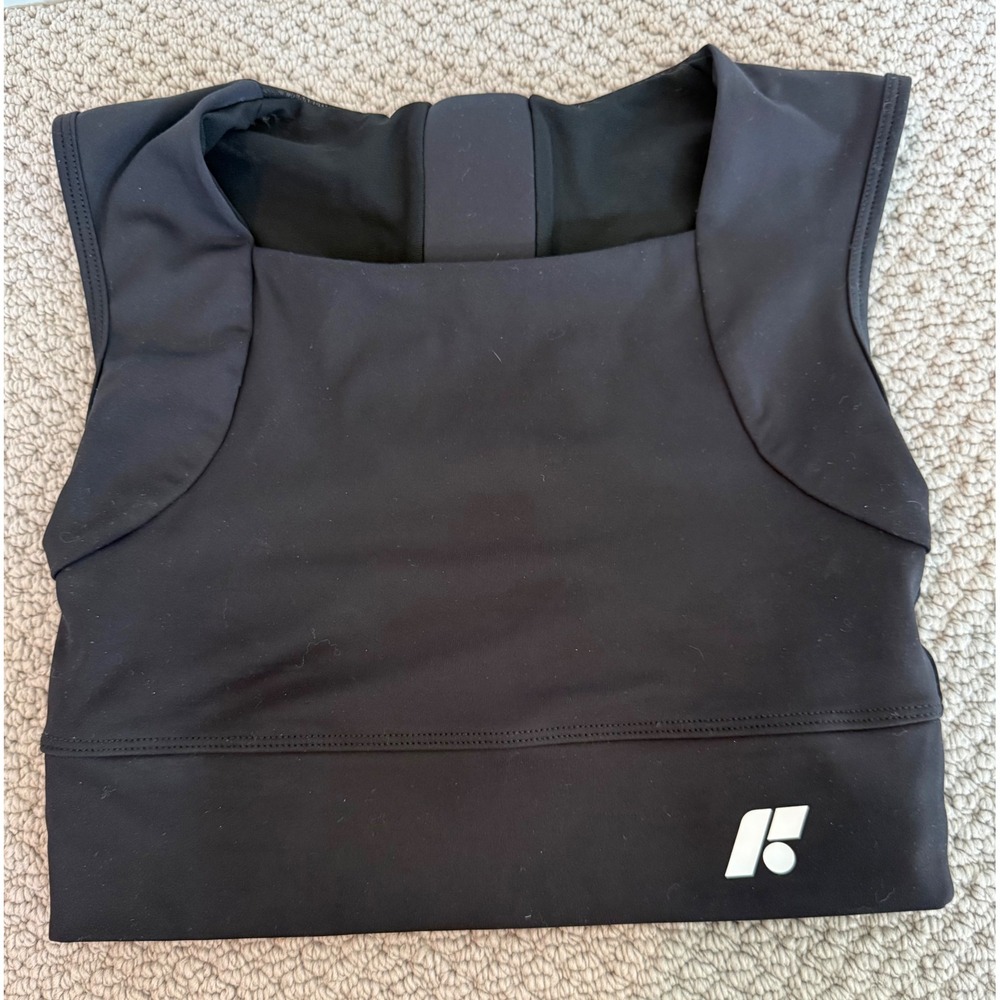 Forme Revive Bra Black Mesh Back Cutout Activewear Sports Top Womens Medium